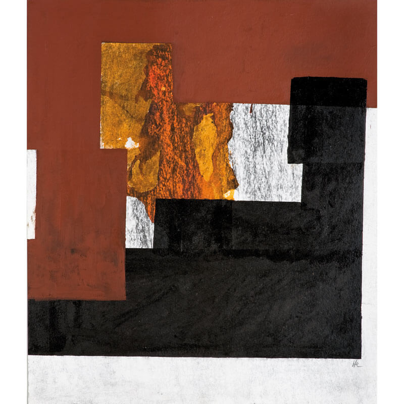 o.T., 1997, Kohle, Tinte, Lack auf Papier, H 55 cm, B 47 cm